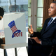 Black Voter in California (Mark Ralston/Getty Images); President's Interview (White House)
